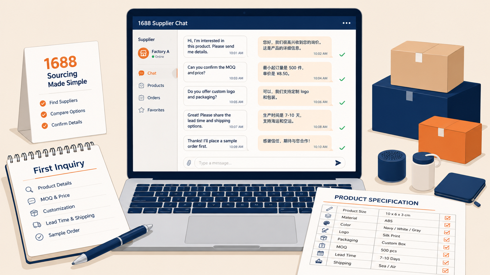Supplier communication guide for 1688 and Alibaba buyers